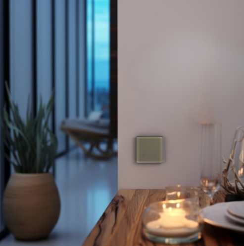 Радиовыключатель HiTE PRO SN-R1 (Светло-коричневый, закругленные углы)-4