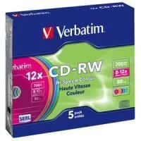 Матрица Verbatim CD-RW 80мин/700Mb 8-12x Slim Box